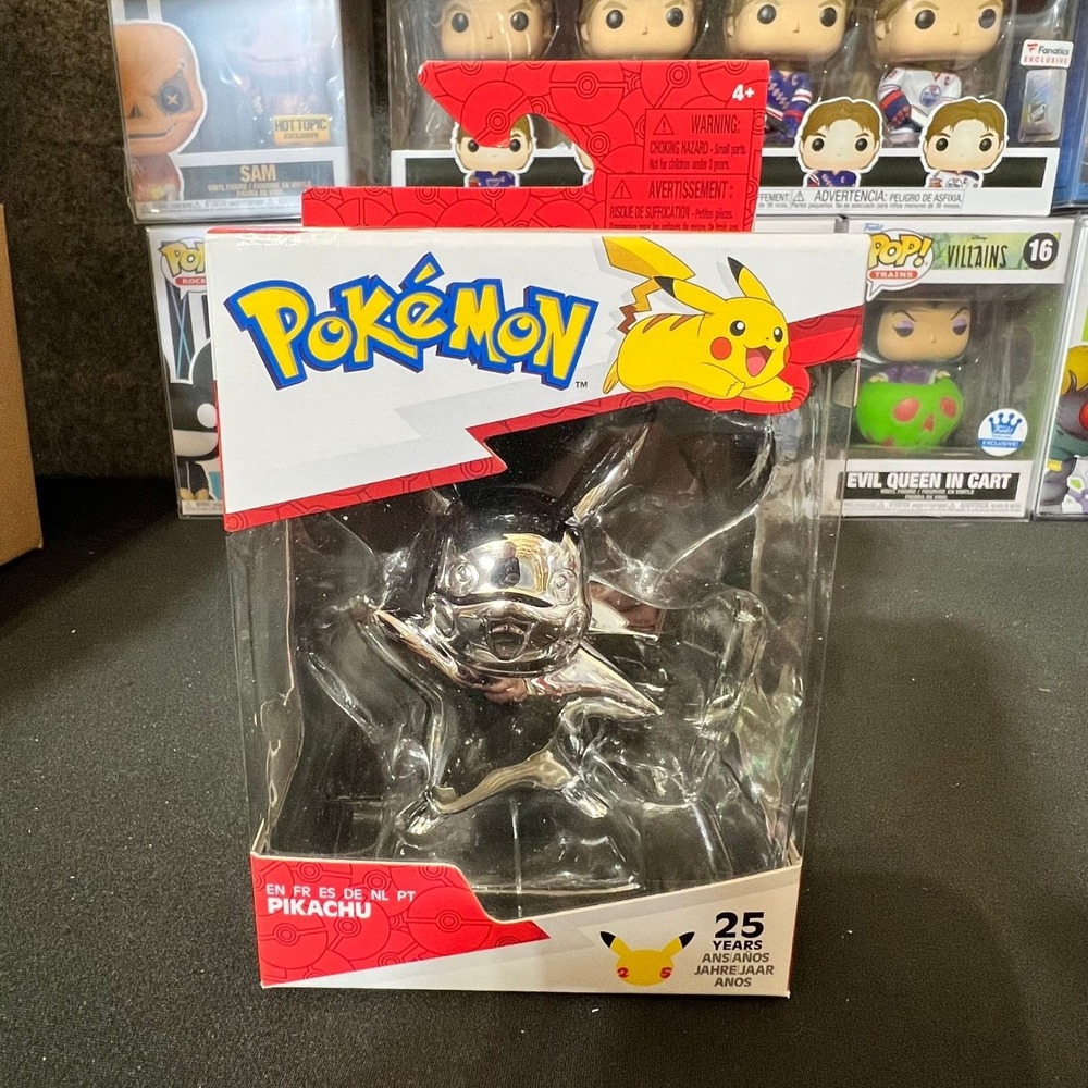 Pokemon 25th Anniversary Silver Pikachu Select Series 1 Figure Jazwares PKW2394